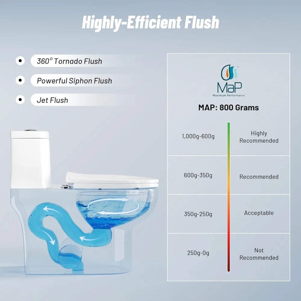 Dual Flush Toilet with Standard Height