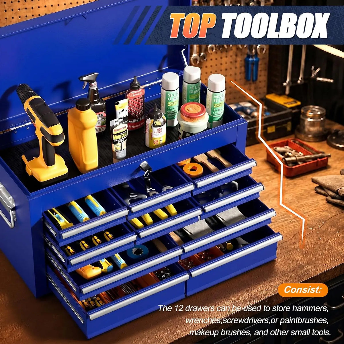 Heavy Duty Rolling Tool Chest with Wheels