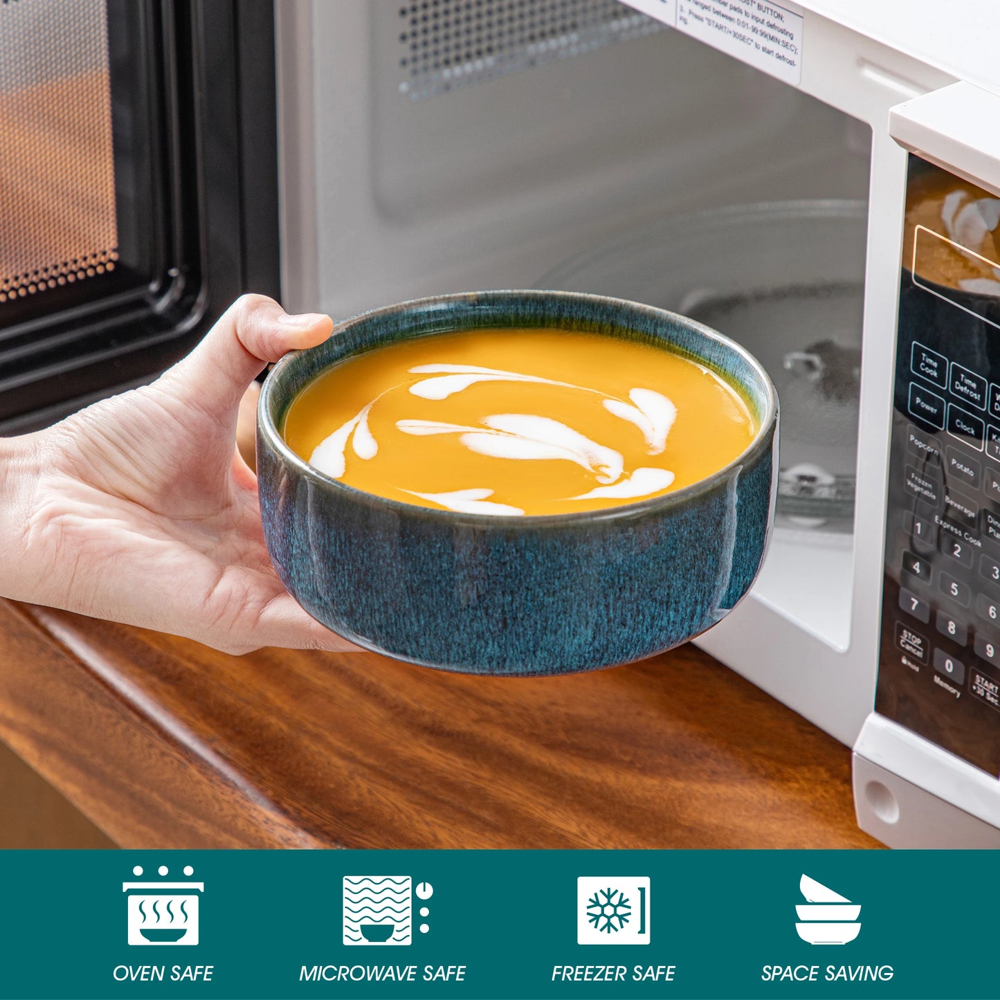 Reactive Glaze Vertical Edge Dinnerware Set