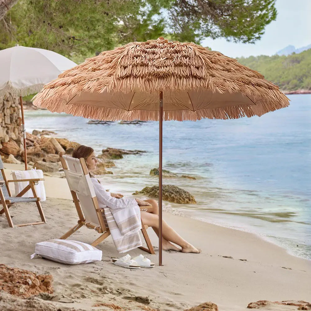 Outdoor Beach Sunshade Straw Umbrella