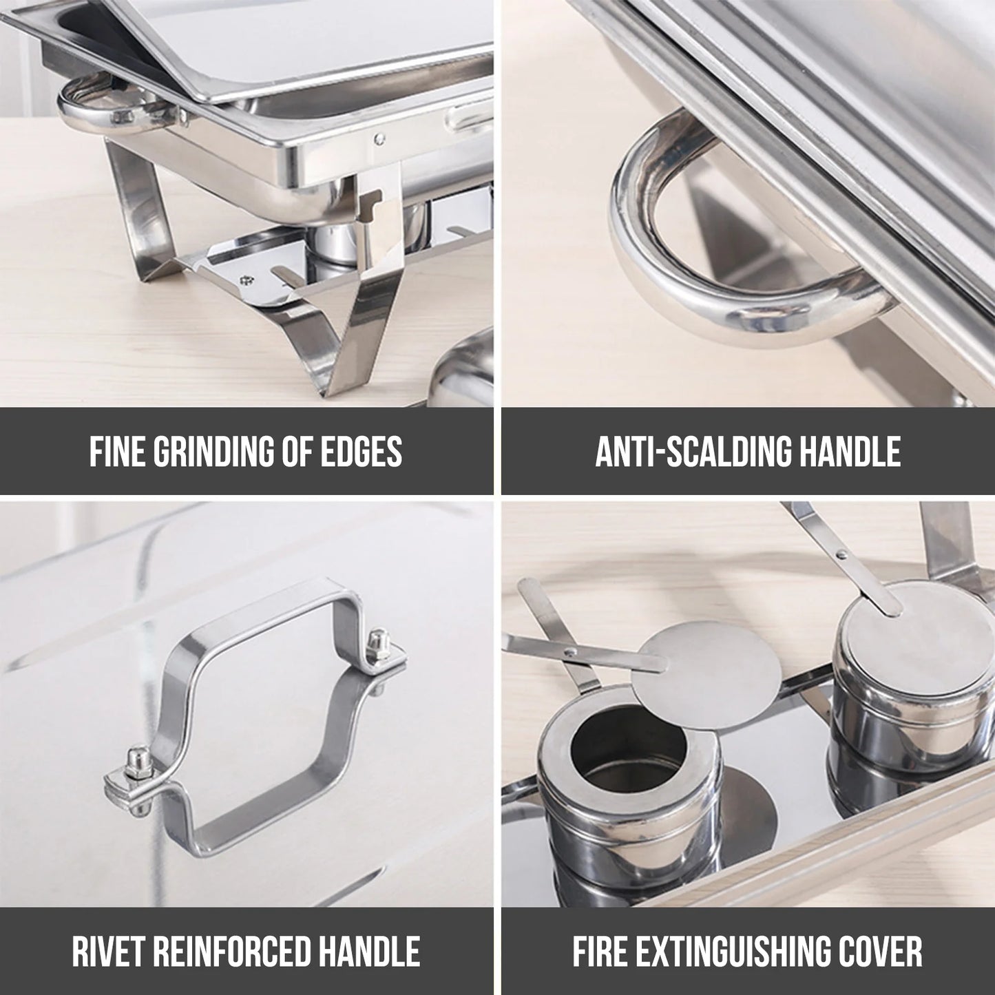 Chafing Dish  Electric Stainless Steel Full Size Buffet Set
