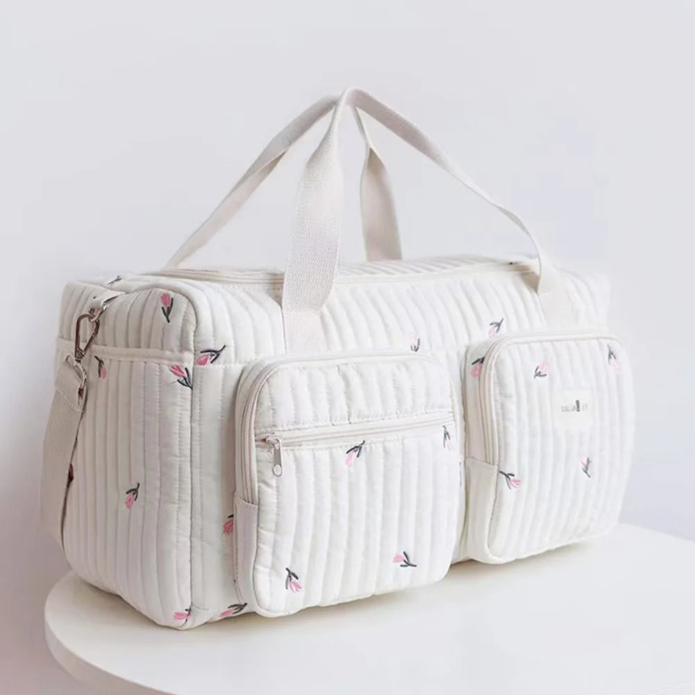 Large Quilted Baby Diaper Bag