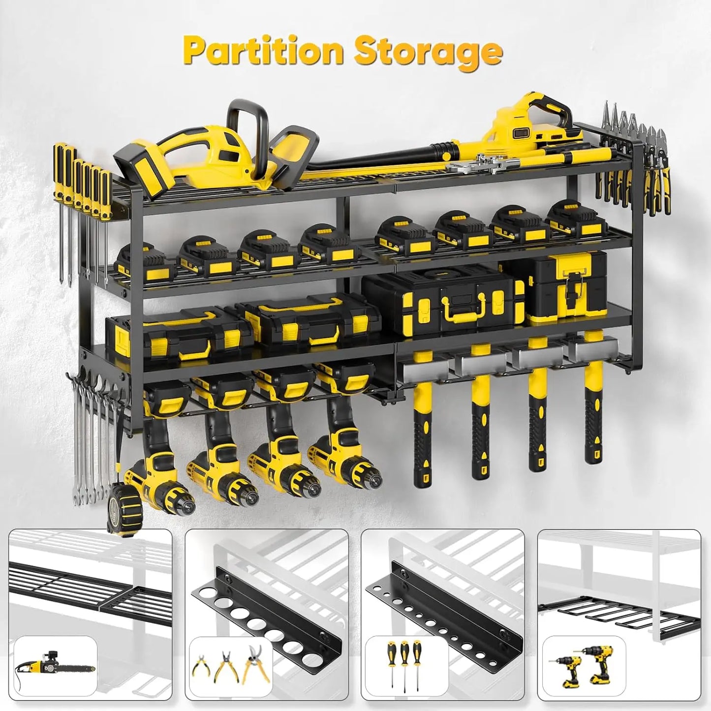 Heavy Duty Power Tool Organizer Wall Mount