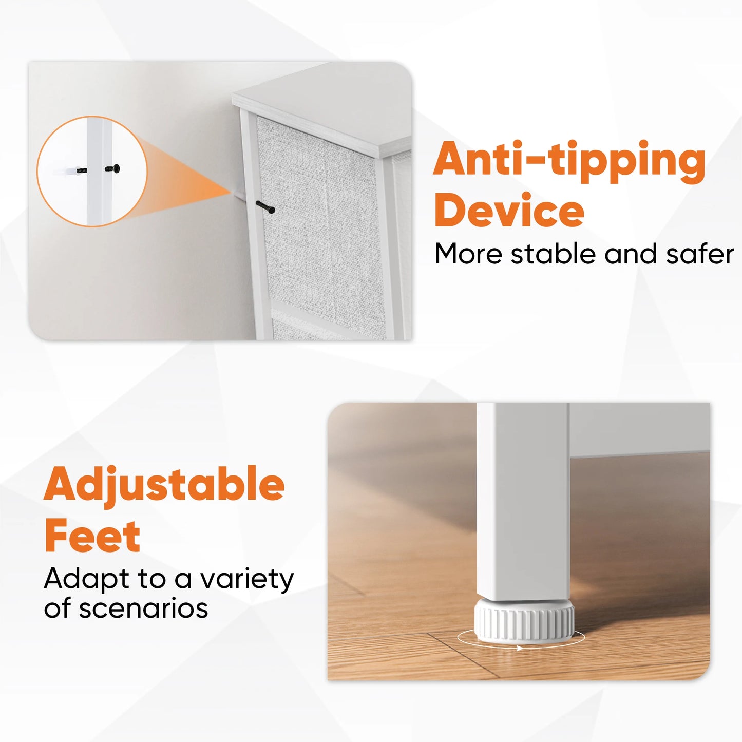 Children's Wardrobe With 8 Fabric Drawers