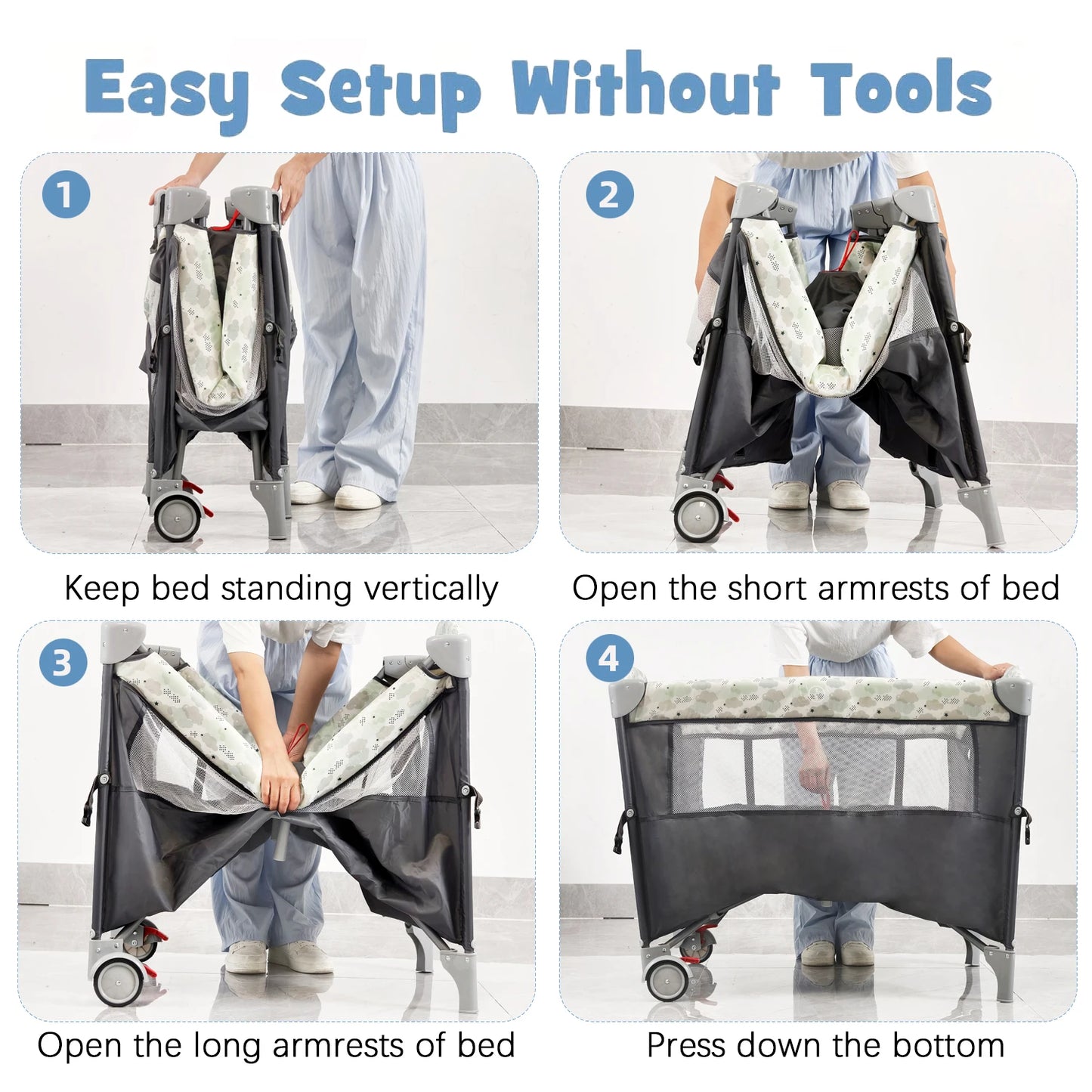 Foldable Playard Bassinet