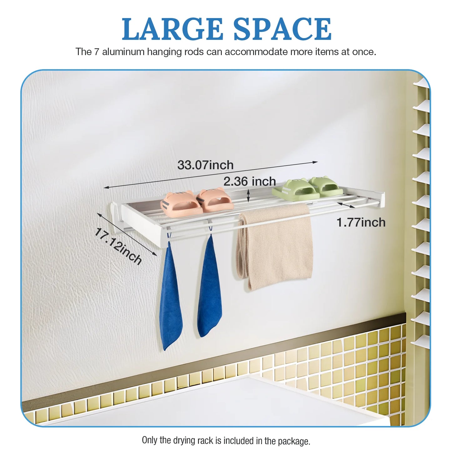 Wall Mount Retractable Clothes Drying Rack
