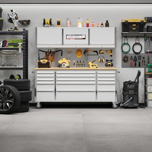 Heavy-Duty Rolling Tool Cabinet with Lockable Wheels