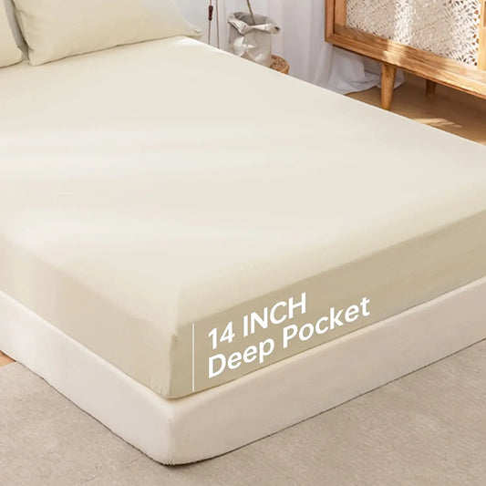Mattress Cover Natural Flax Cotton Soft Bedding