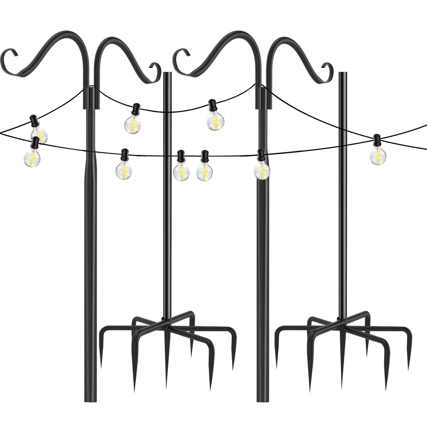 2 Pack Outdoor String Light Poles