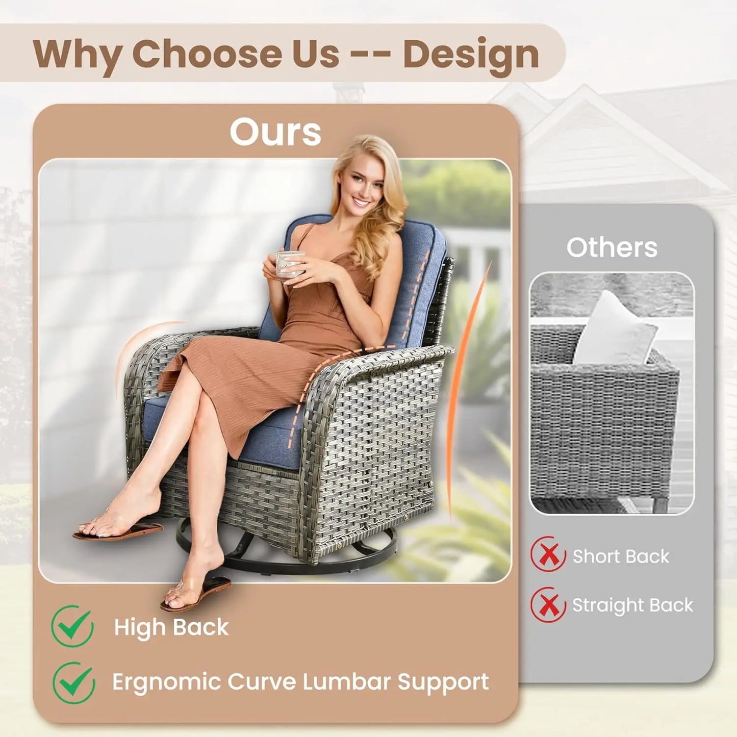 All Weather Wicker Patio Conversation Set