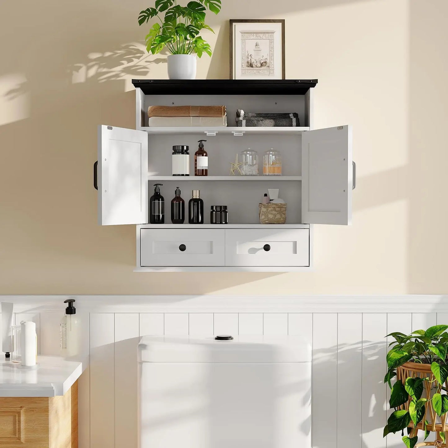 Wall Mounted Farmhouse Medicine Cabinet