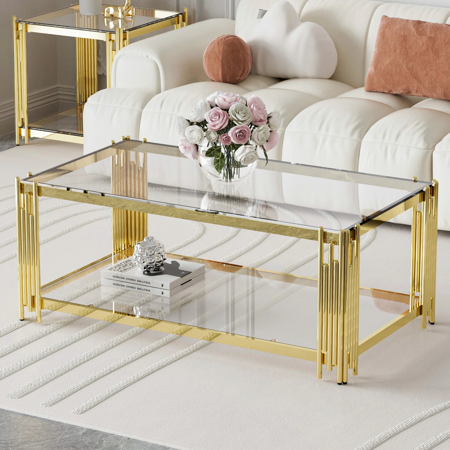 Modern Luxury Gold Coffee Table