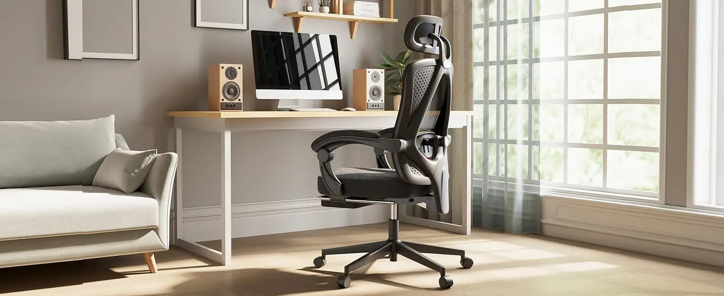 Ergonomic Office Chair with Lumbar Support and Headrest