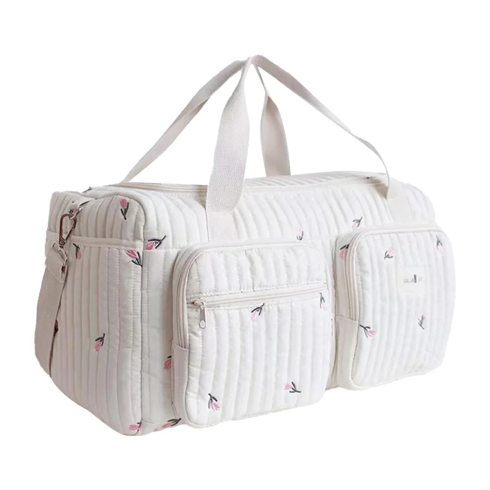 Large Quilted Baby Diaper Bag