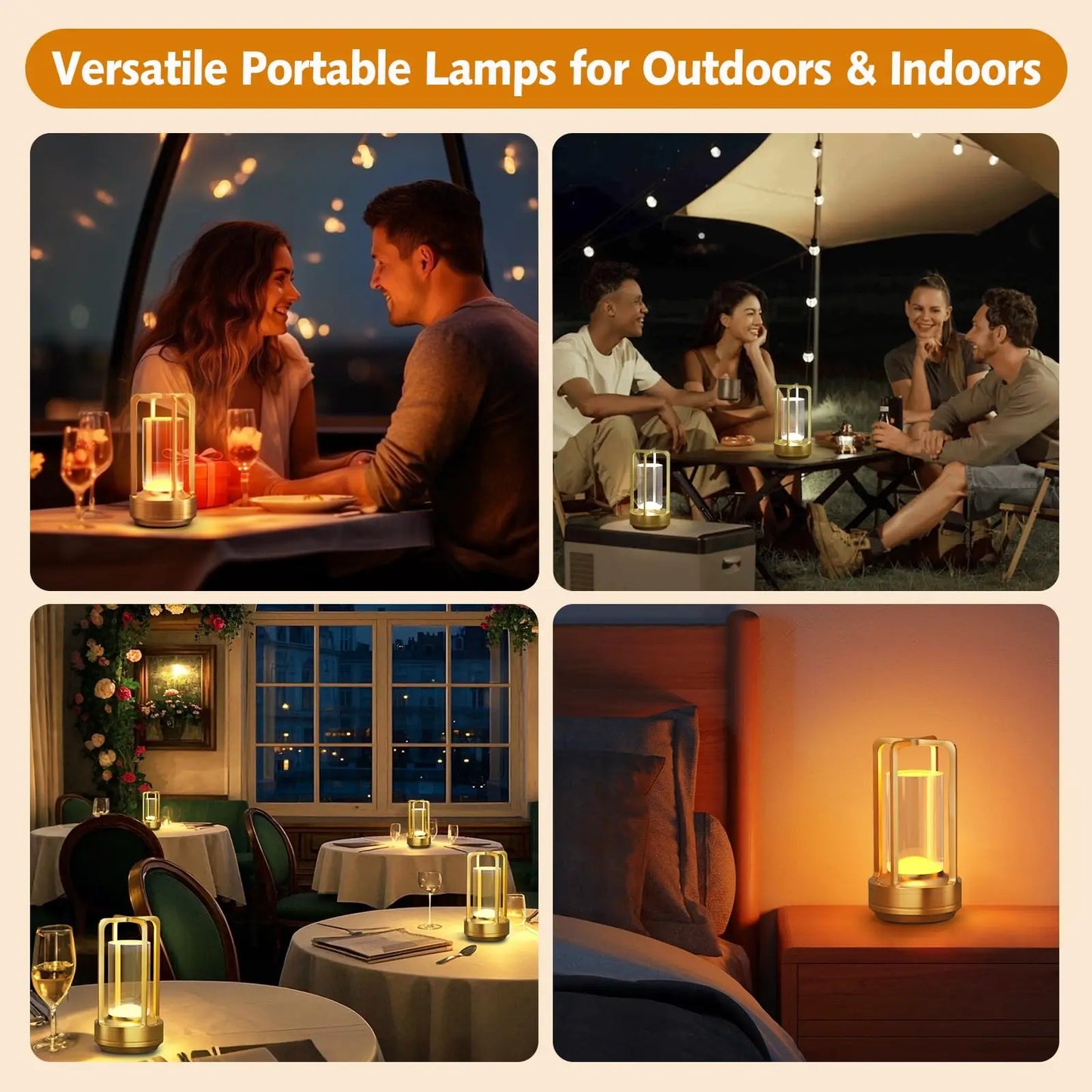 Cordless Rechargeable Portable Table Lamp