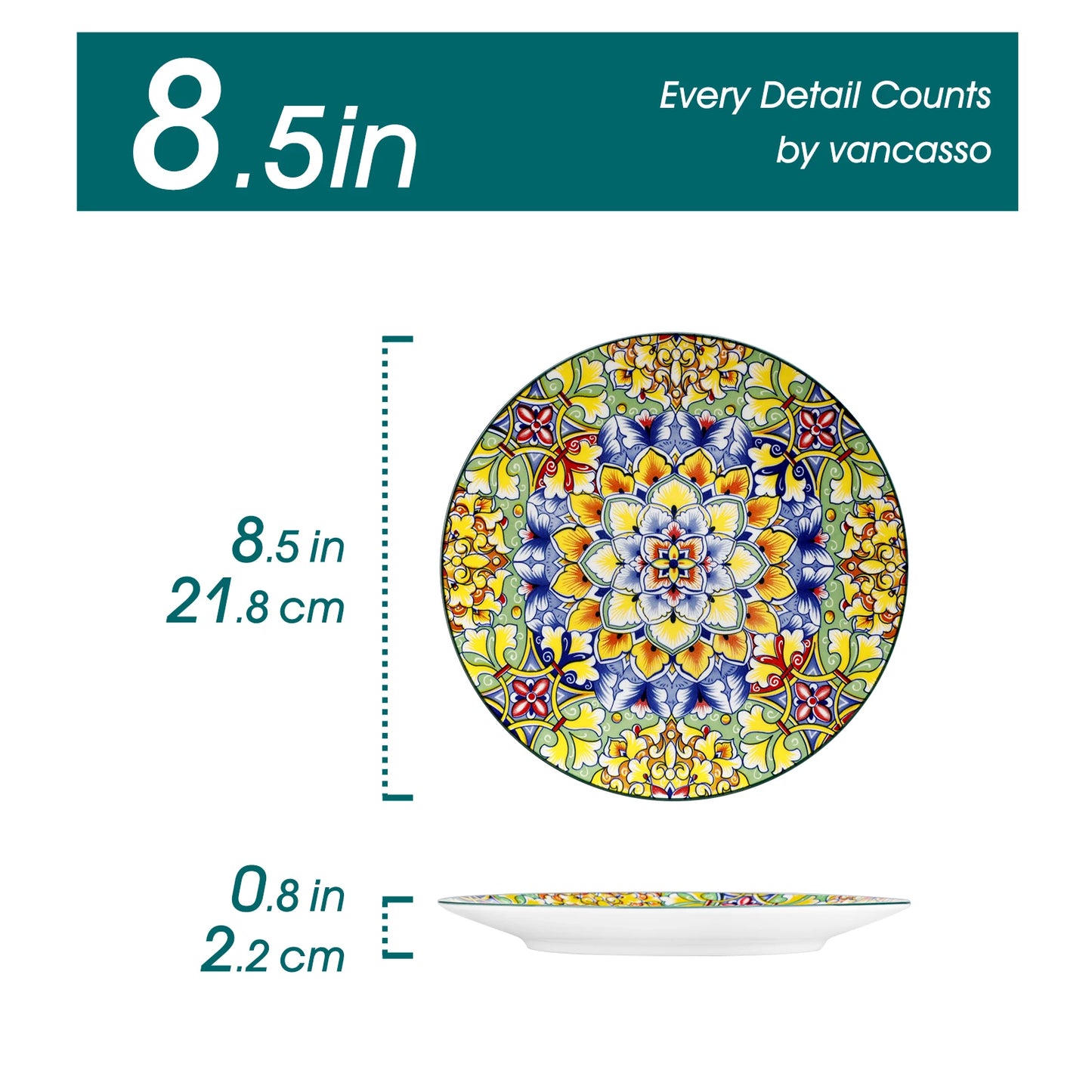 Porcelain Crockery Dinner Plates Set - Scratch Resistant