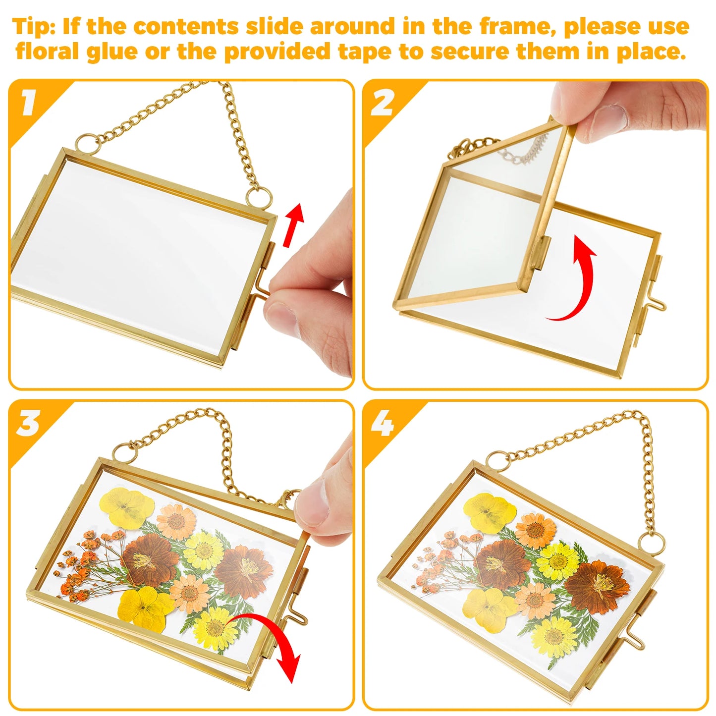 Plant Specimen Clip Art Mini Embossed DIY Small Photo Frame Set