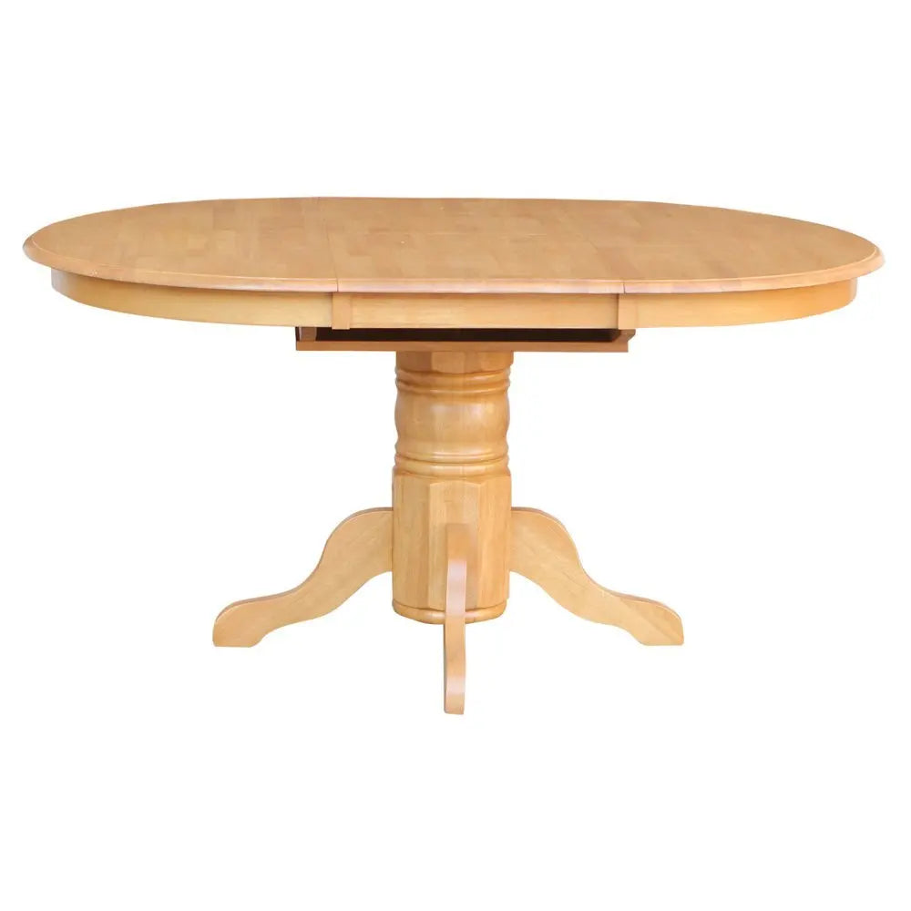 Oval Table Top with Butterfly Leaf & Pedestal Base