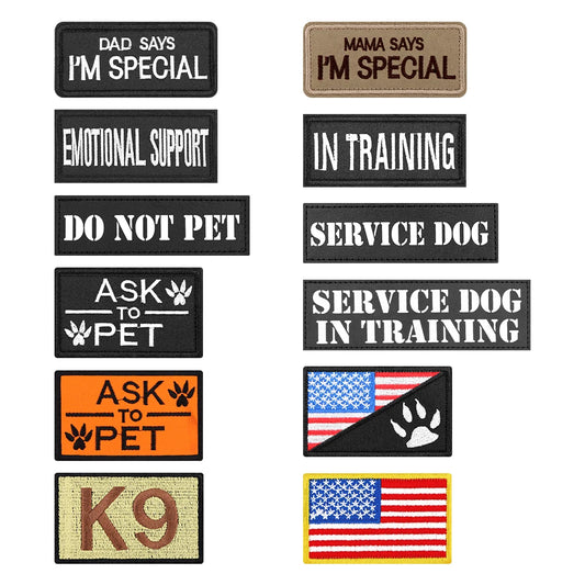 12 Pieces Tactical Patch Bundle Personalized Patches For Dogs