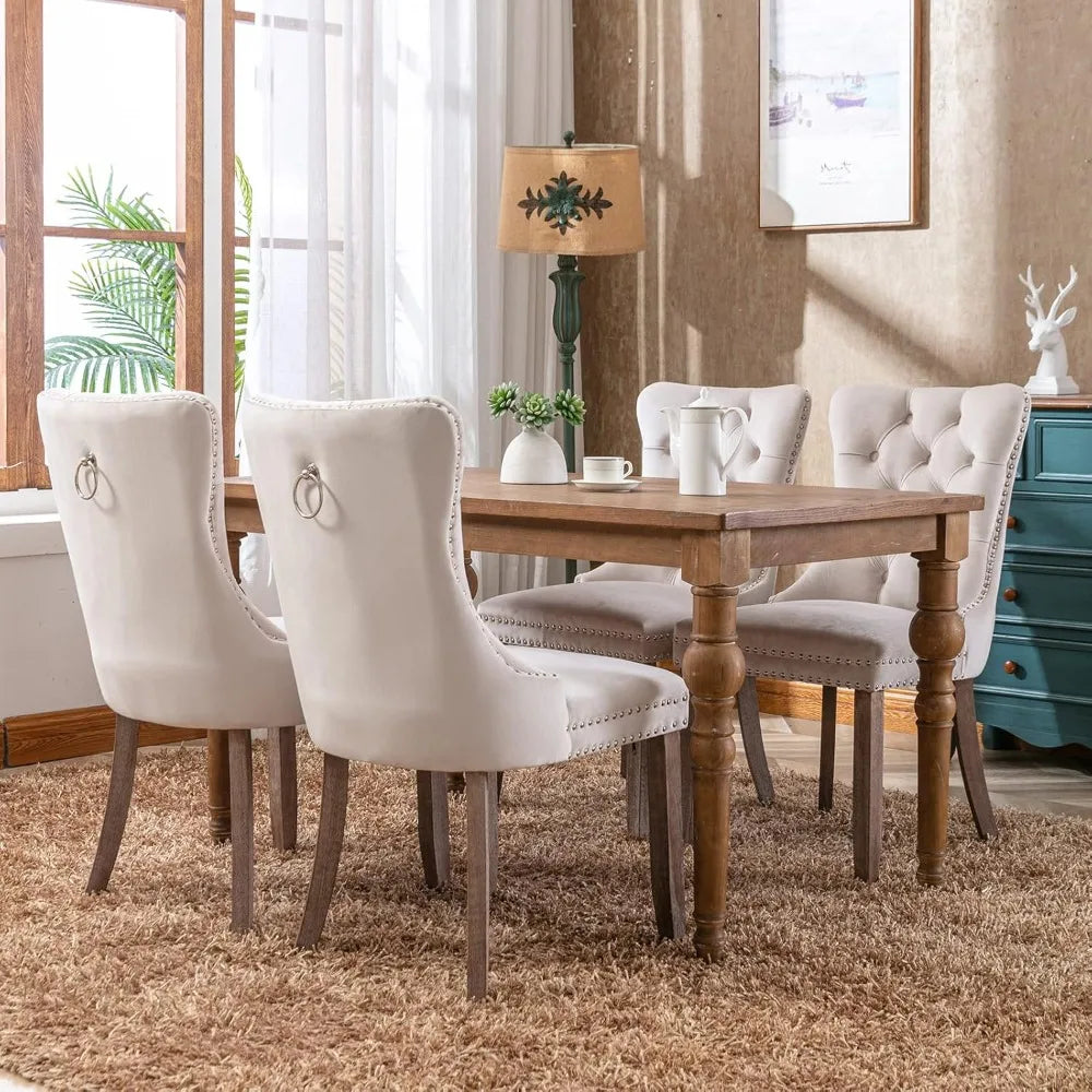 Velvet Dining Chairs Set