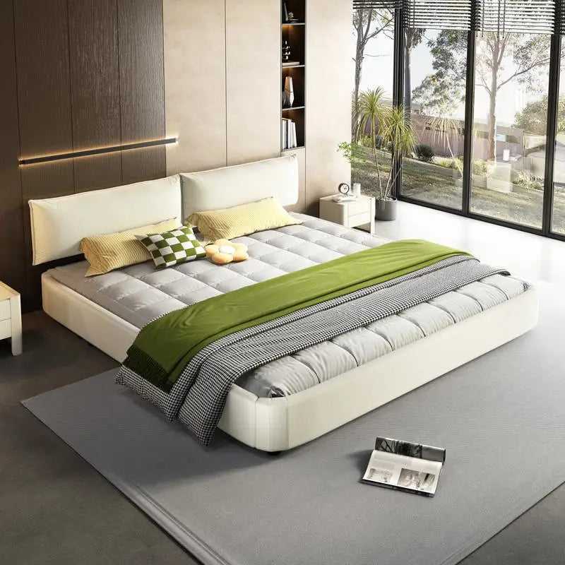 Oversize Padded Movable Headboard with Upholstered Round Corners