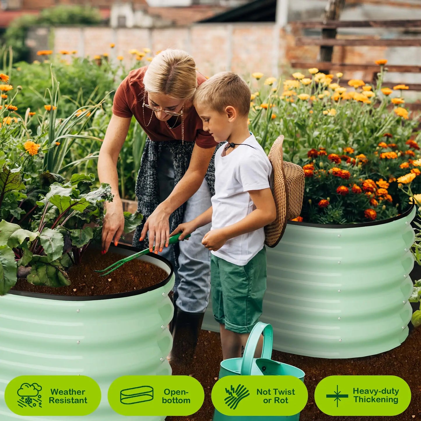 Oval Galvanized Steel Raised Garden Bed