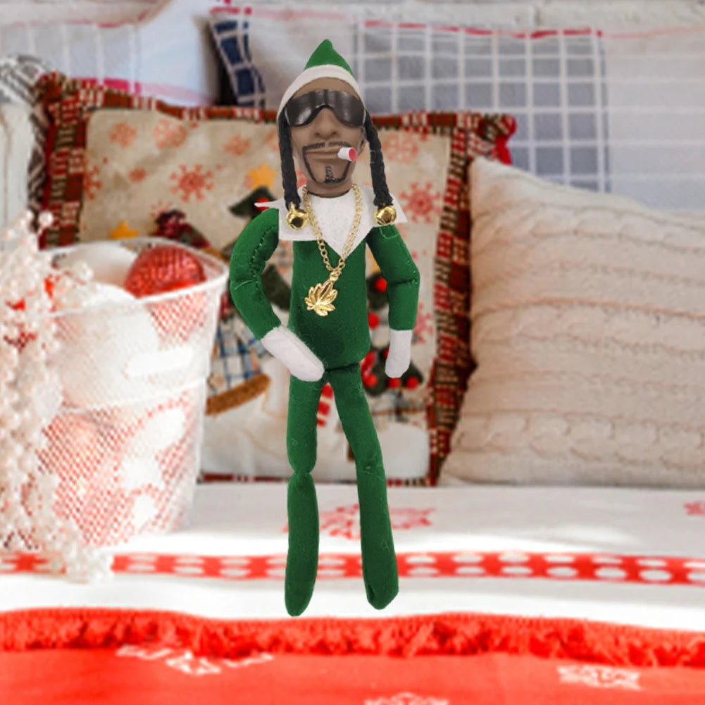 Christmas Elf Doll with Snoop on a Stoop Christmas Trees Decoration