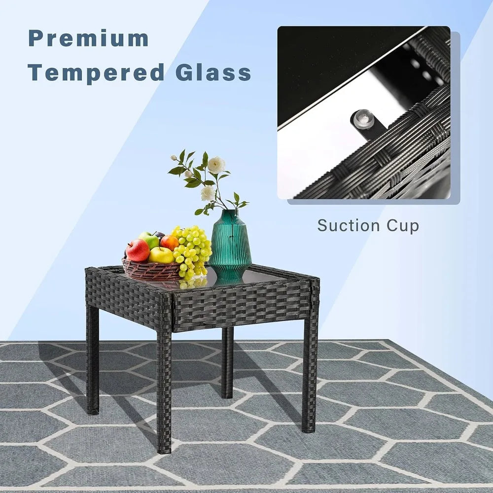 Outdoor Patio Furniture Conversation Set with Soft Cushion