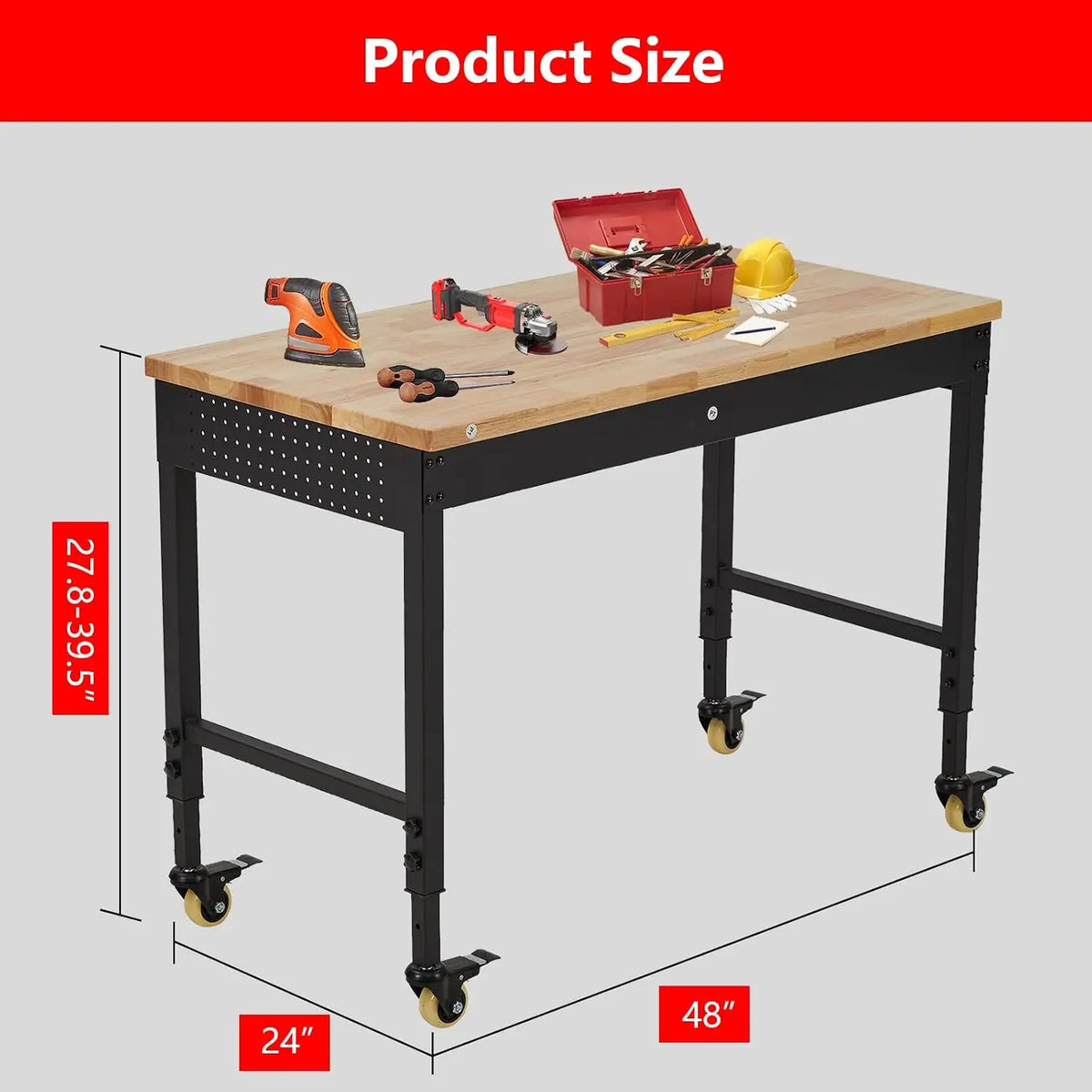 Heavy-Duty Adjustable Workbench