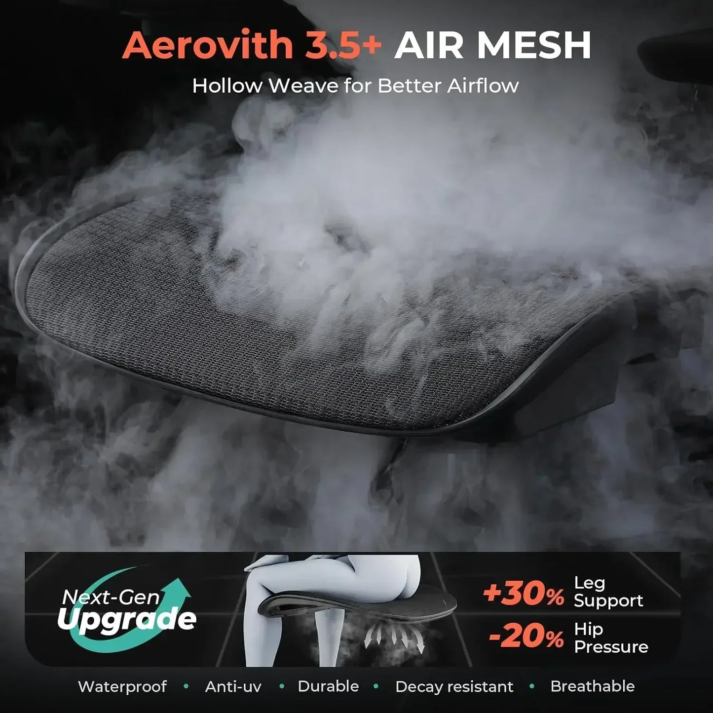 Ergonomic Mesh Office Chair with 3D Headrest