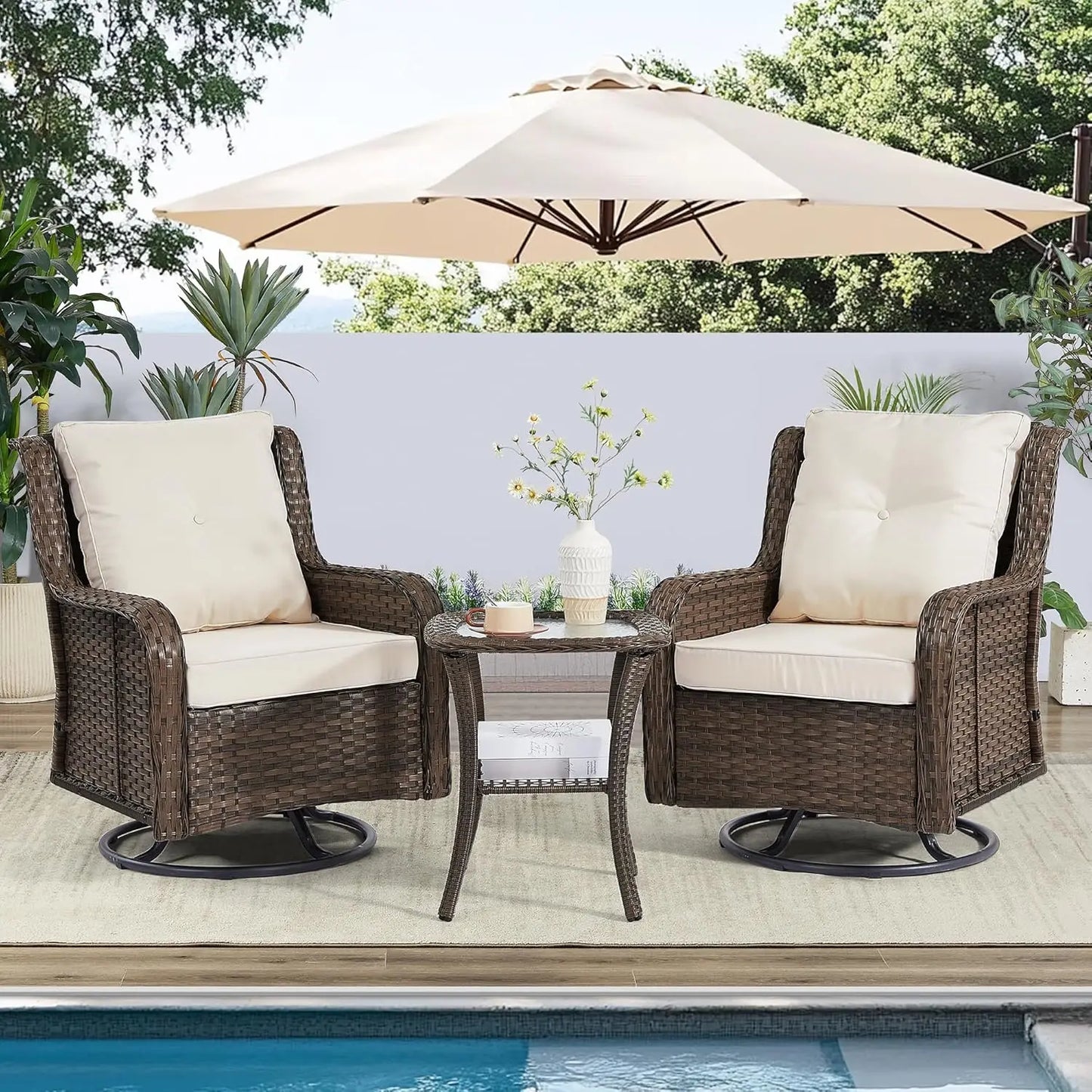 360 Swivel Patio Set  Garden Porch Backyard , Custom