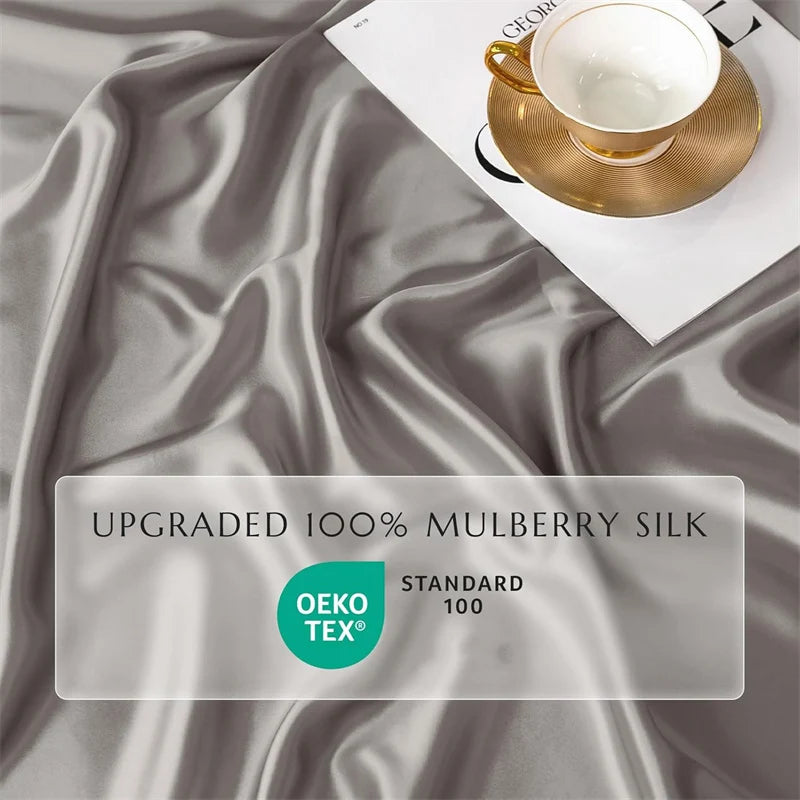 100% Mulberry Silk Bed Sheet Set
