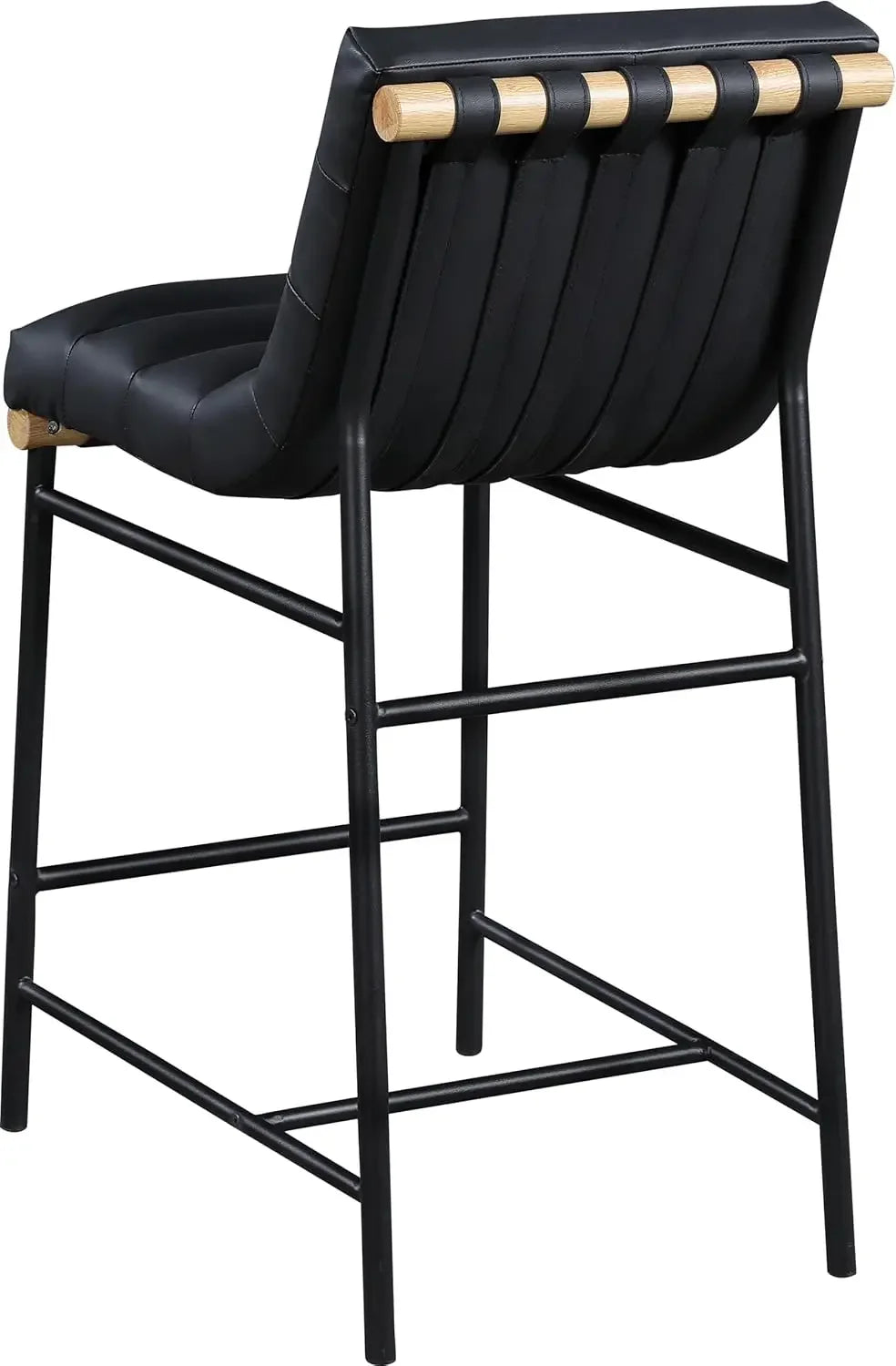 Contemporary Vegan Leather Upholstered Counter Stool