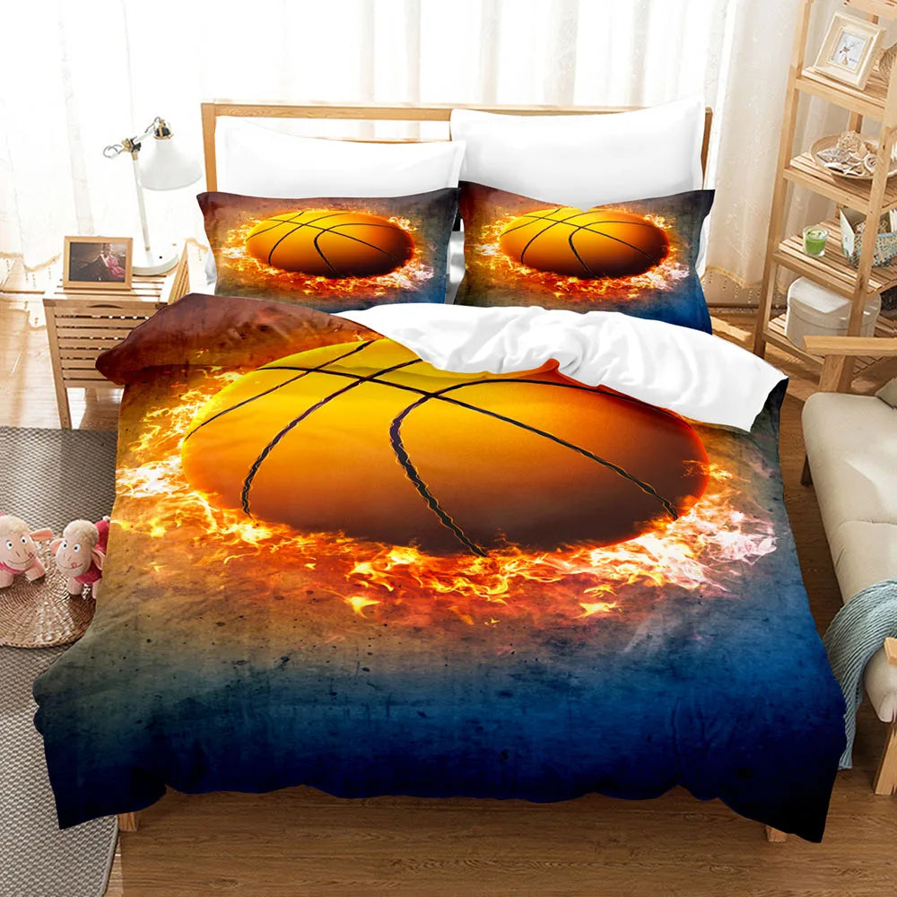 Sports 3D Printed Duvet Cover Set