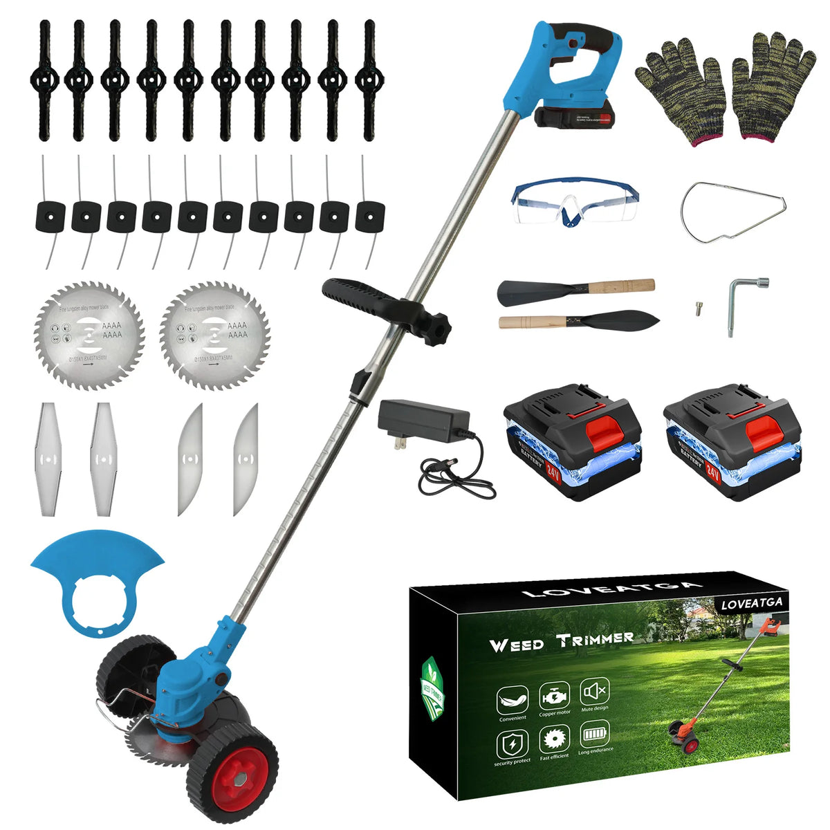 Electric Lawn Mower - Cordless Grass Trimmer