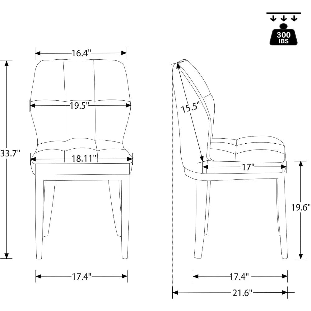 Mid Century Modern Upholstered Dinner Leather Chair