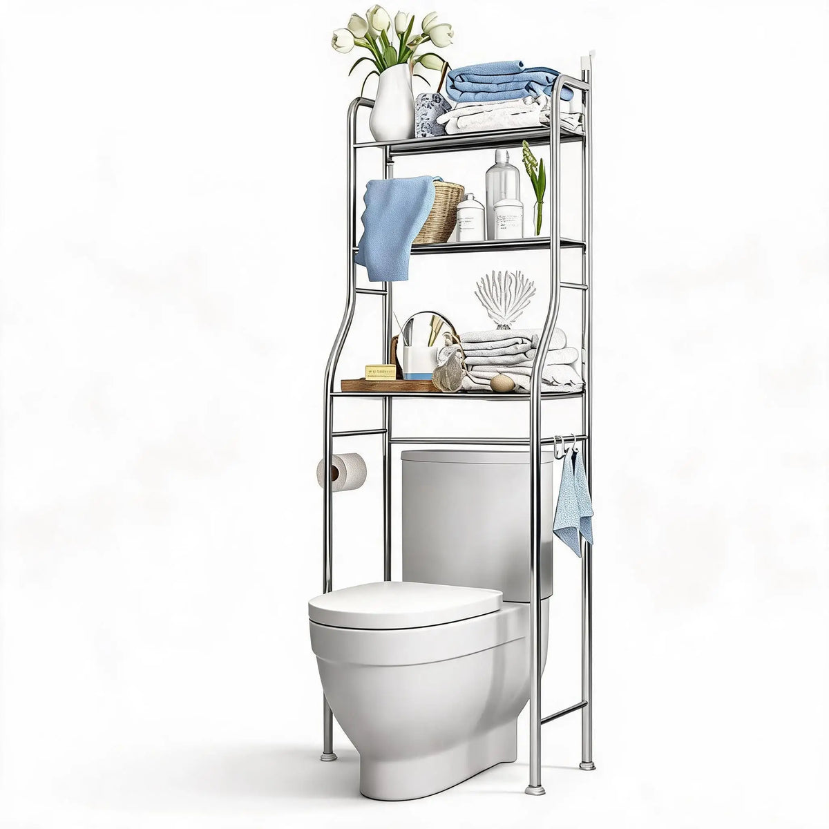 Storage Rack Over The Toilet Shelf