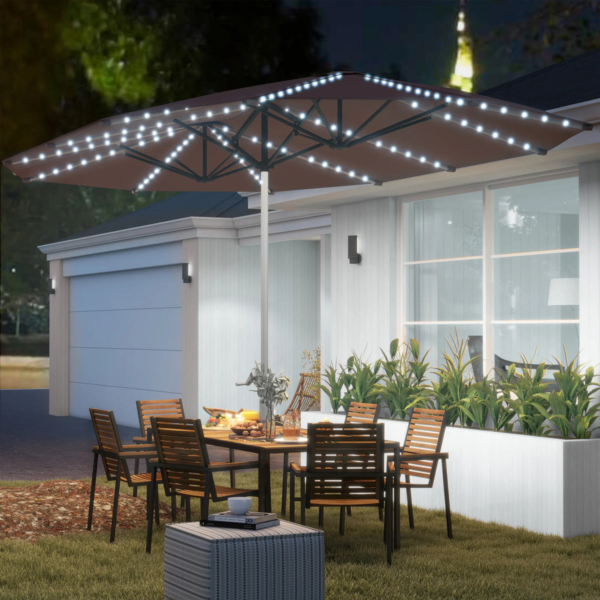 Umbrella with Solar Lights