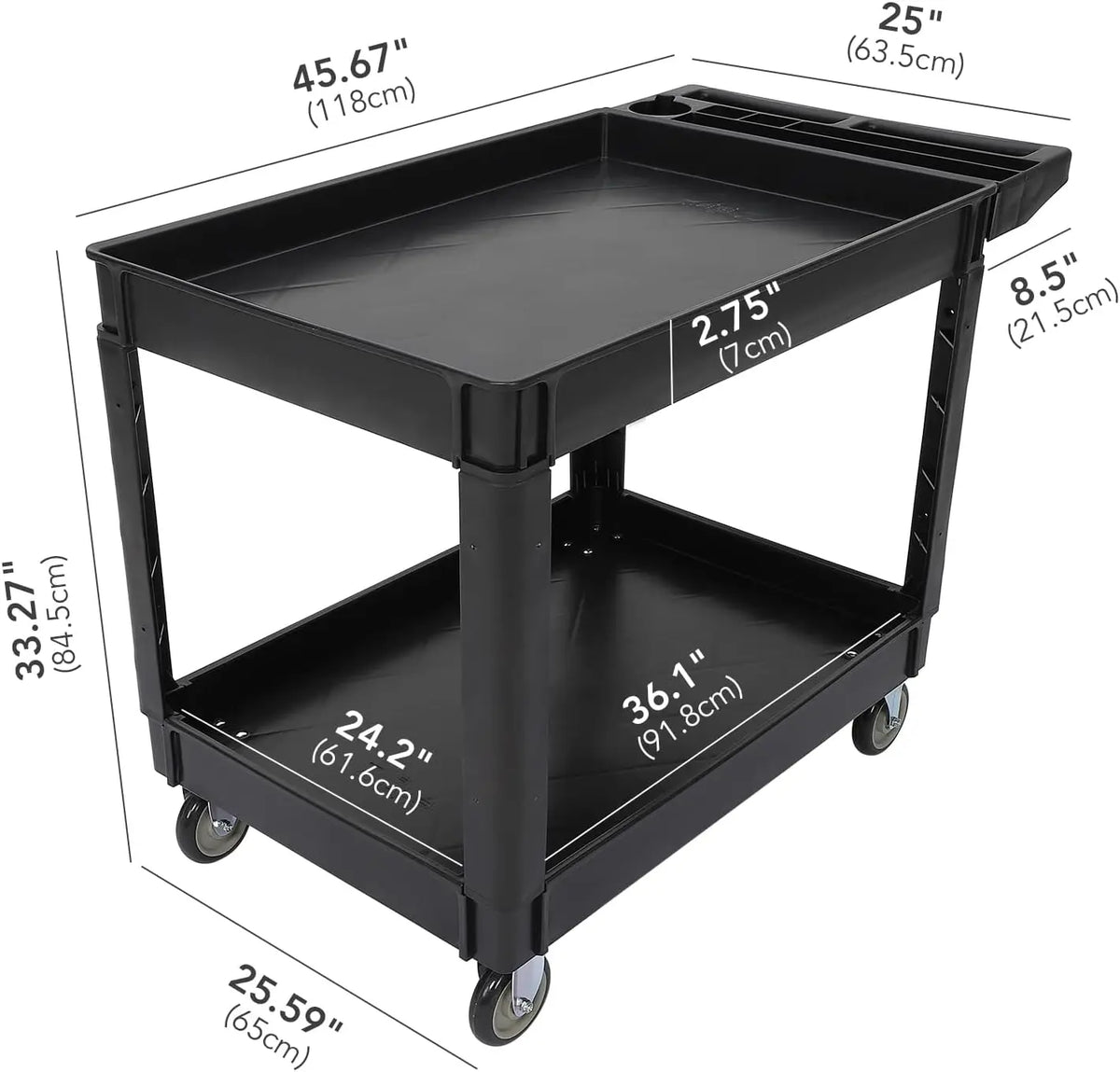 Heavy Duty Steel Utility Rolling Tool Cart