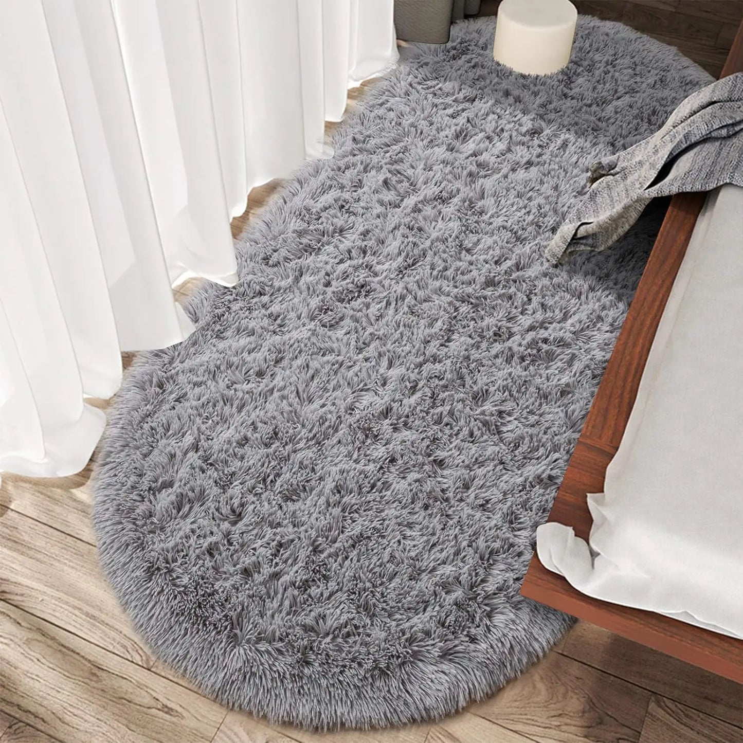 Oval Fluffy Ultra Soft Area Nursery Mats