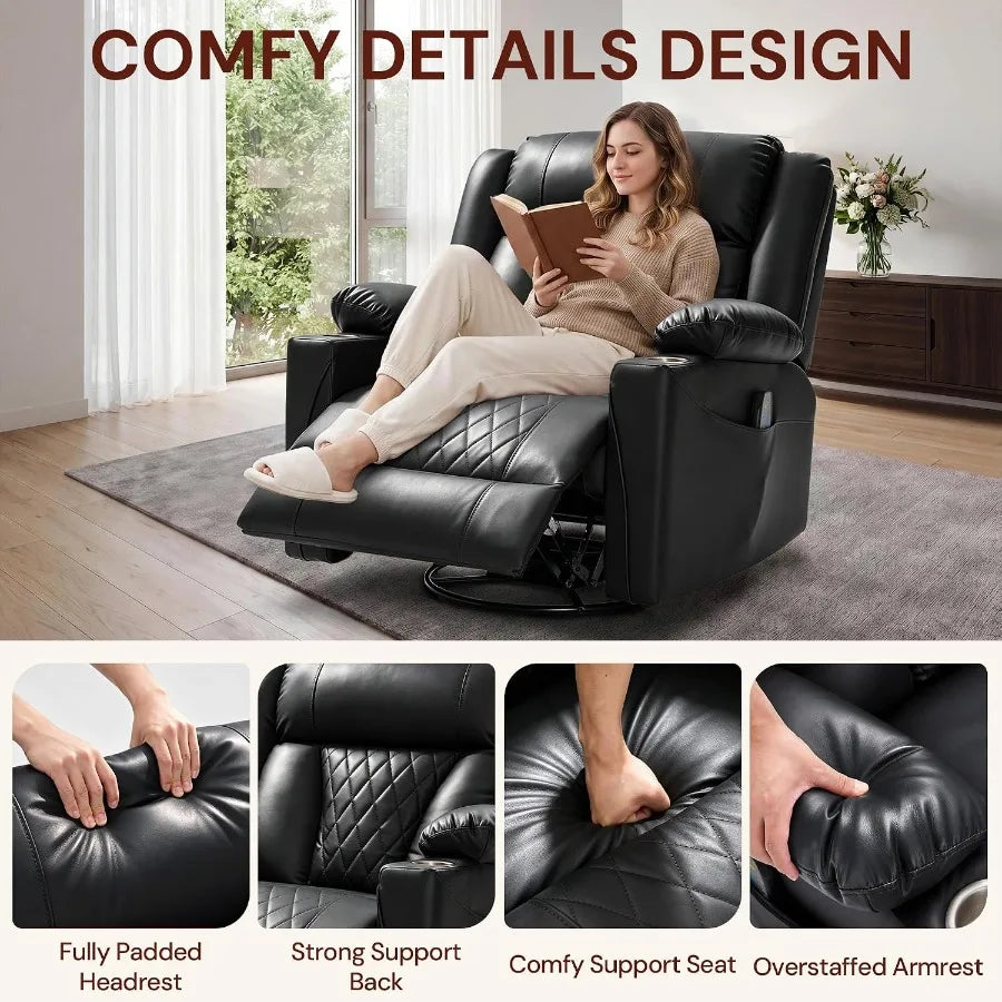 Faux Leather Recliner
