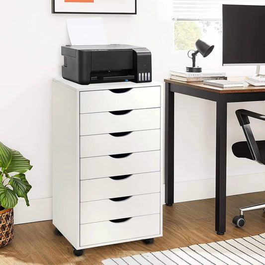 Tall Chest of Drawers with Caster Wheels