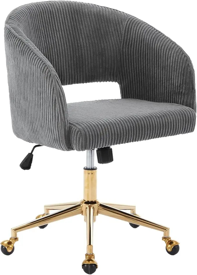 Home Office Swivel Velvet Modern Tufted Chair with Gold Base