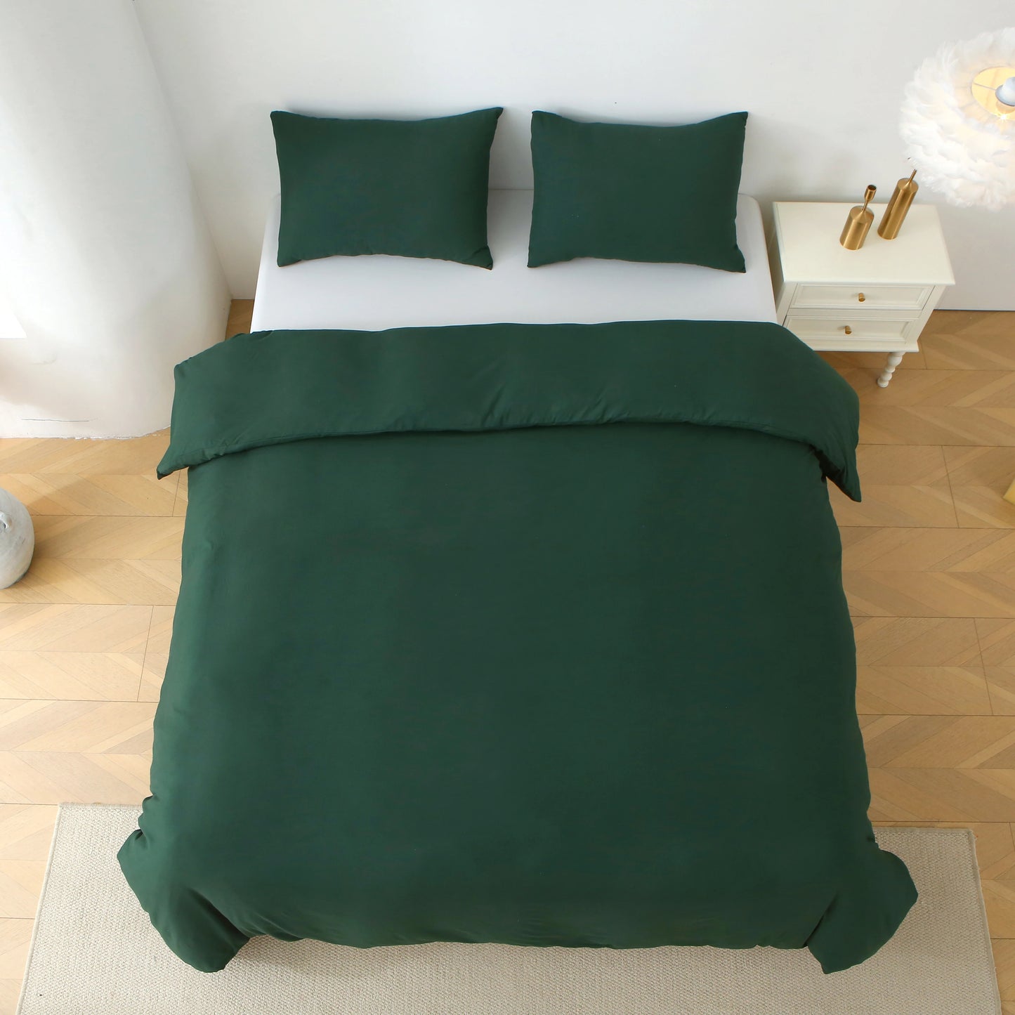 Solid Color Bedding Set with Duvet Cover
