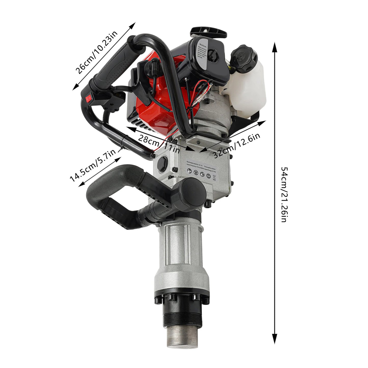 Gas-Powered Post Driver Speed Single Cylinder Gasoline Piling Engine
