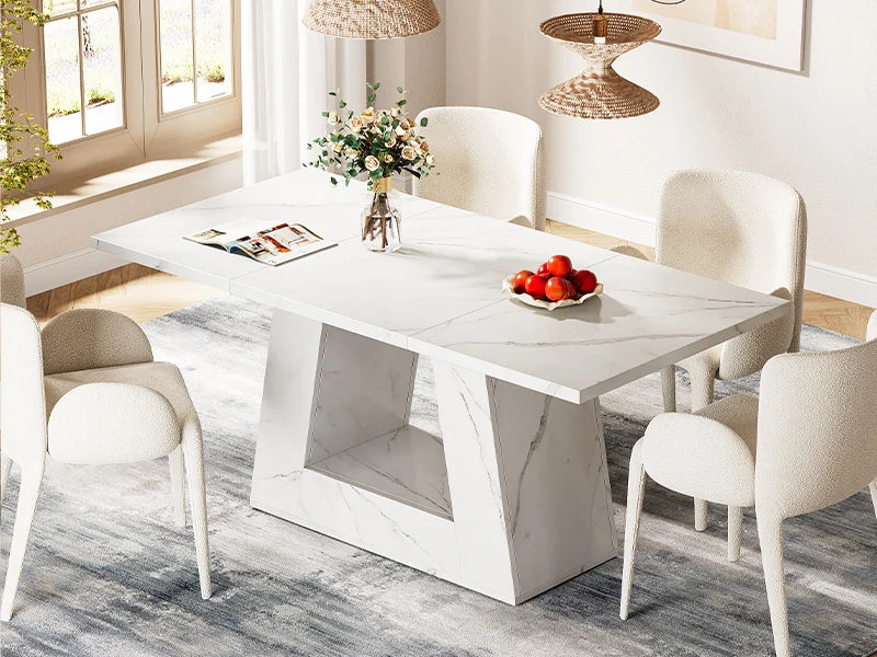 Rectangular Dining Table for 4 to 6 People