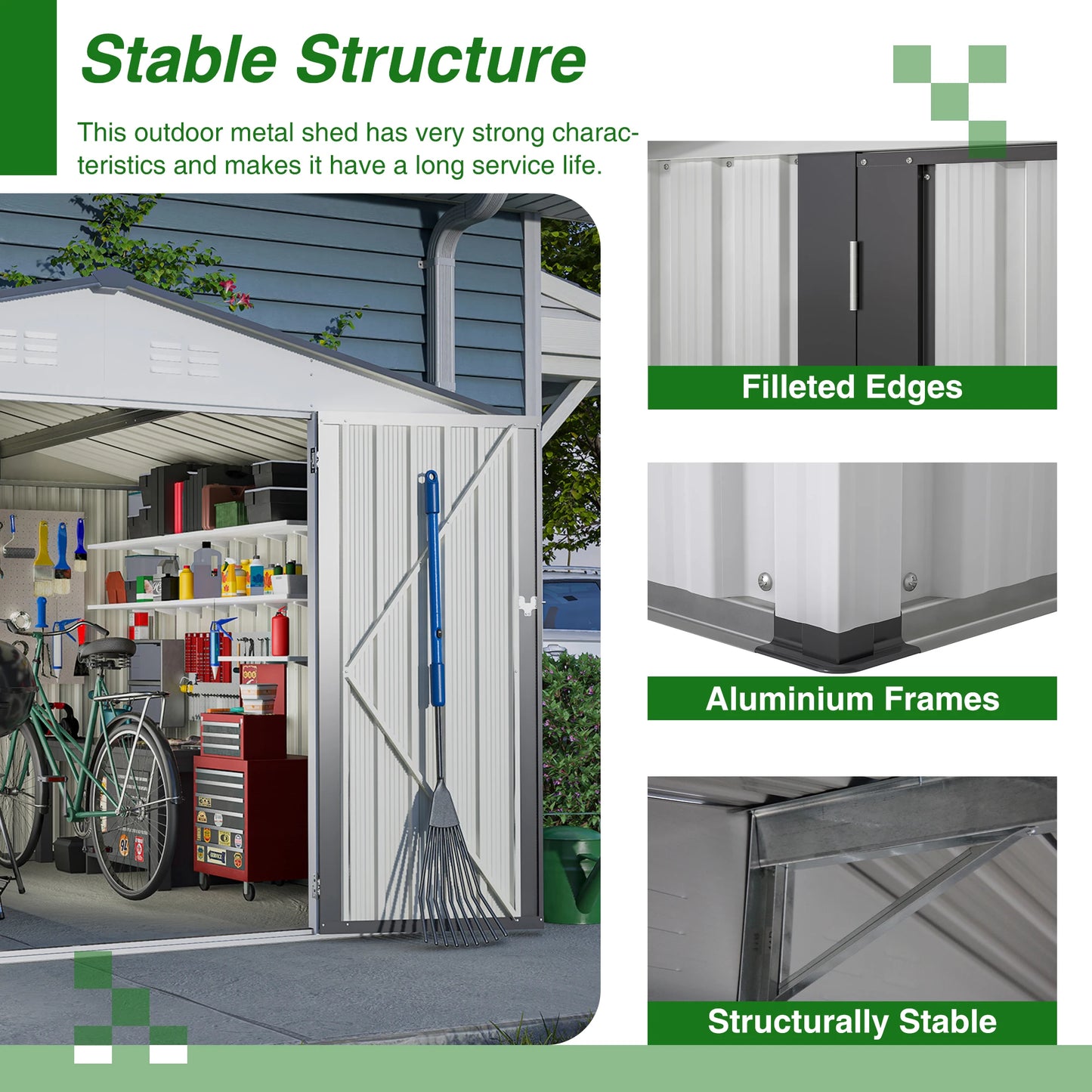Outdoor Storage, All Weather Metal Sheds