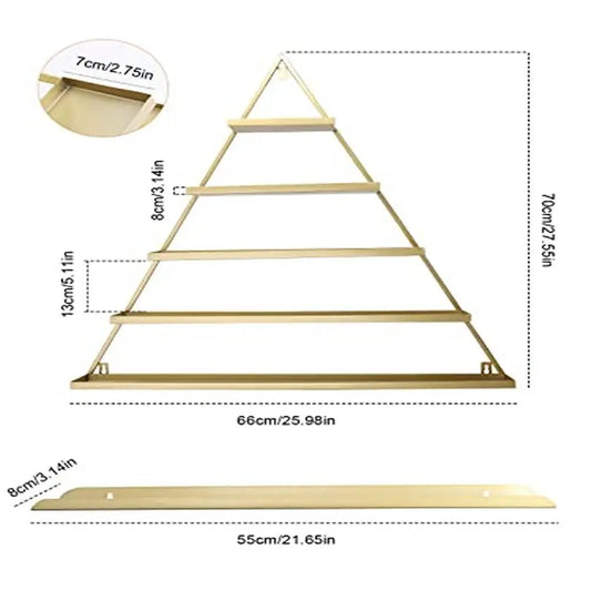 Gold Triangle Nail Polish Storage Organizer Rack