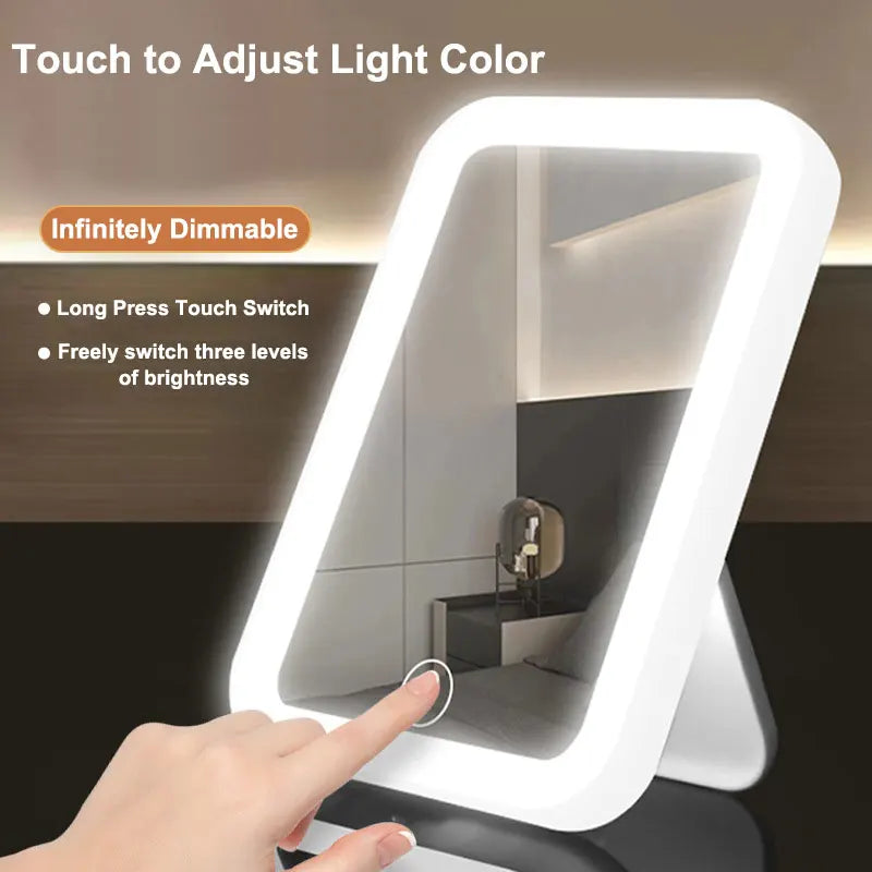 LED Smart  Desktop Makeup Mirror With Light
