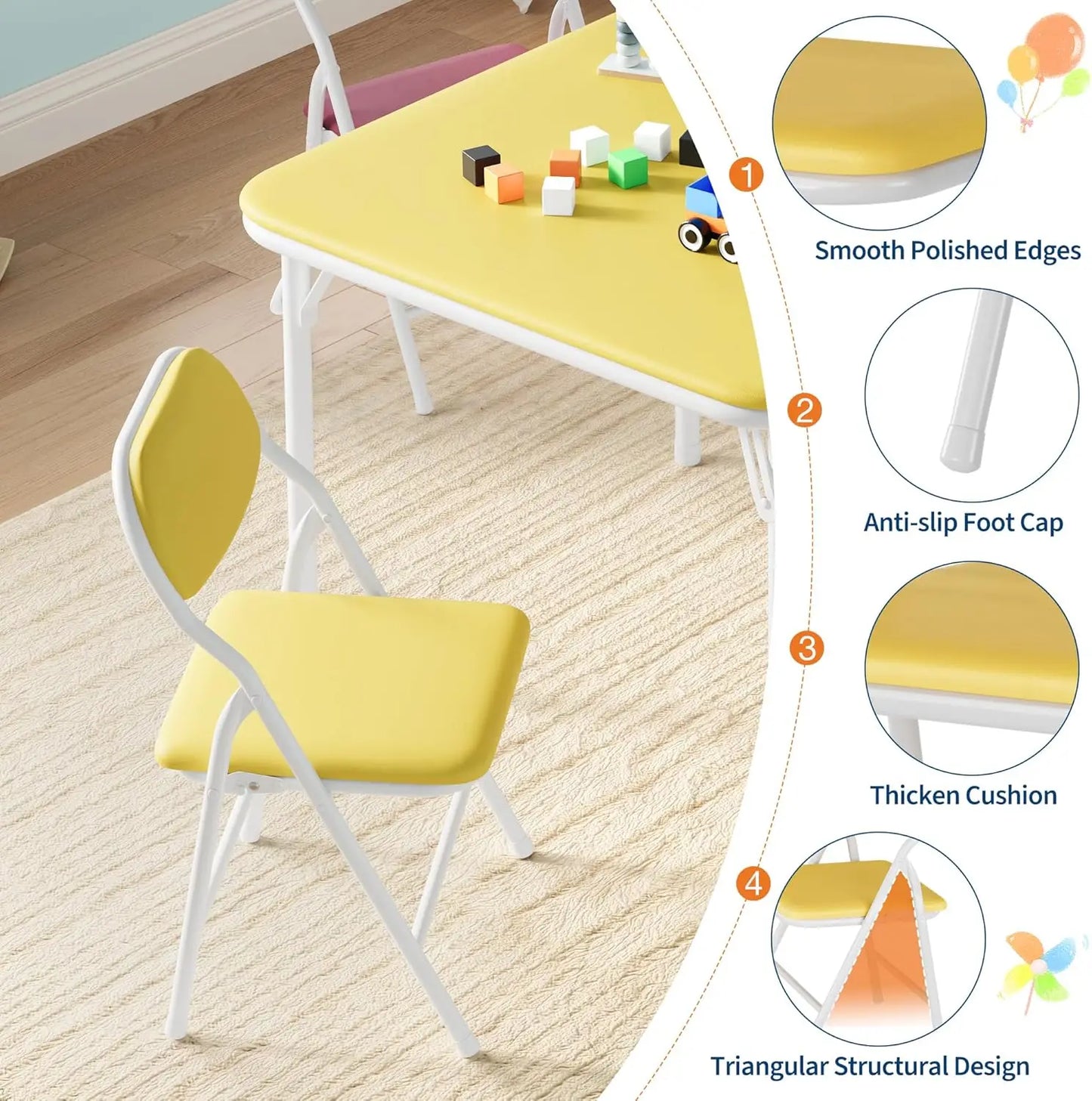 Folding Table and Chairs Set